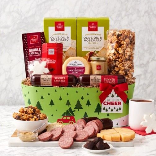 Hickory Farms Cheer Holiday Cheese, Crackers & Sausage Gift Basket